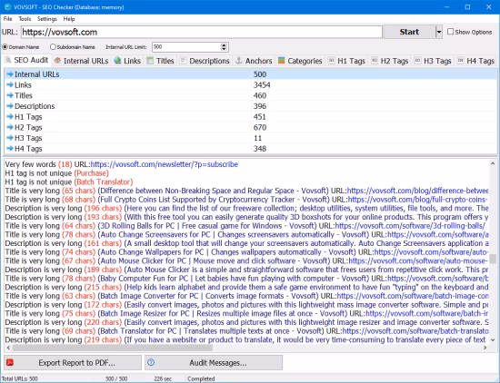 VovSoft SEO Checker 10.6 Multilingual