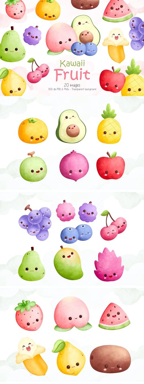 Fruit Character Clipart