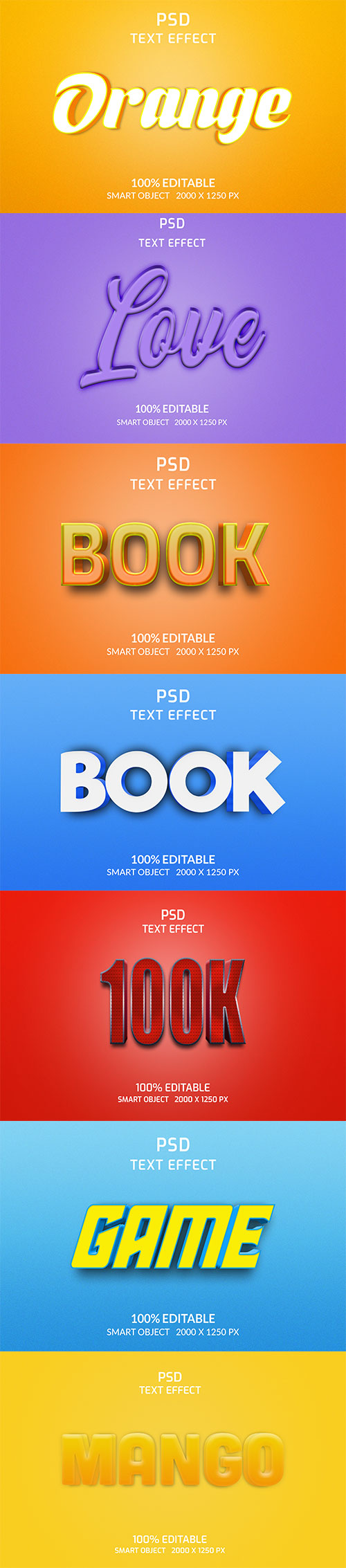 Psd text effect set vol 166