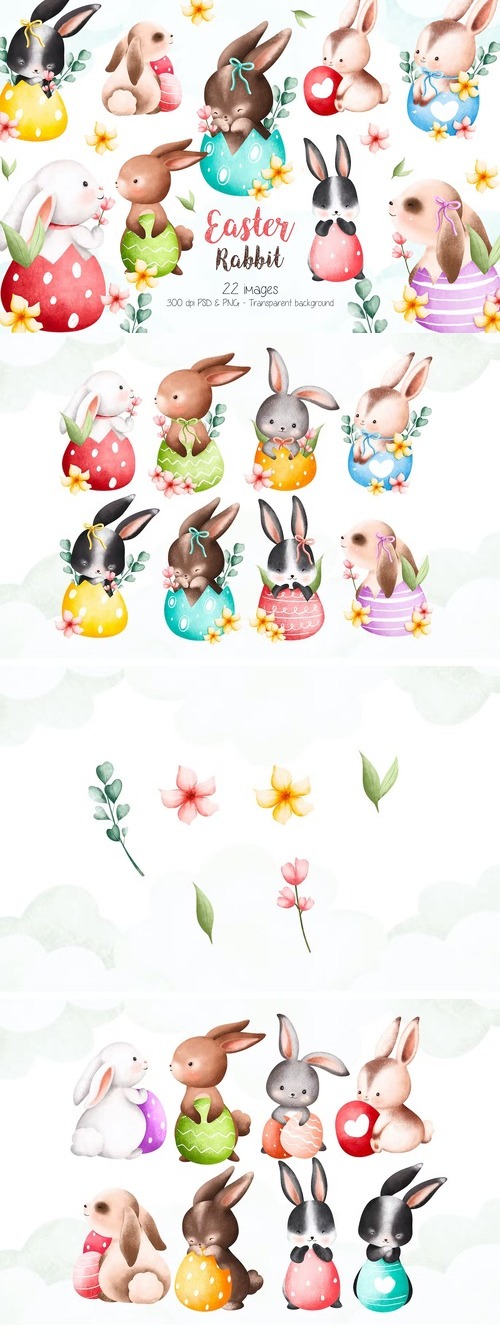 Easter Rabbit Clipart Beautiful Design