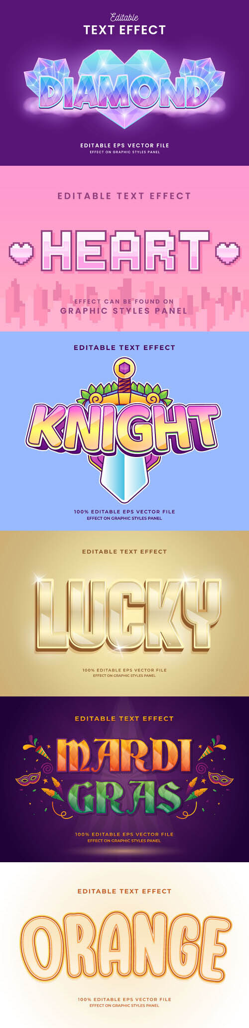 Vector 3d text editable, text effect font vol 190