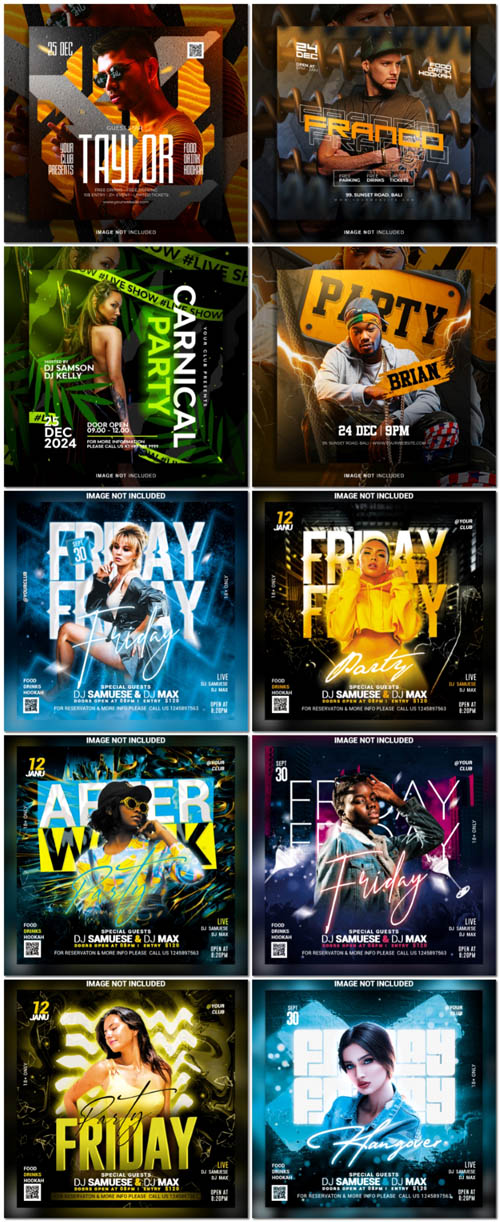 Flyer social media post, psd banner set vol 155 Flyer social media post, psd banner set vol 155