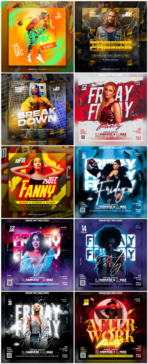 Flyer social media post, psd banner set vol 156 Flyer social media post, psd banner set vol 156