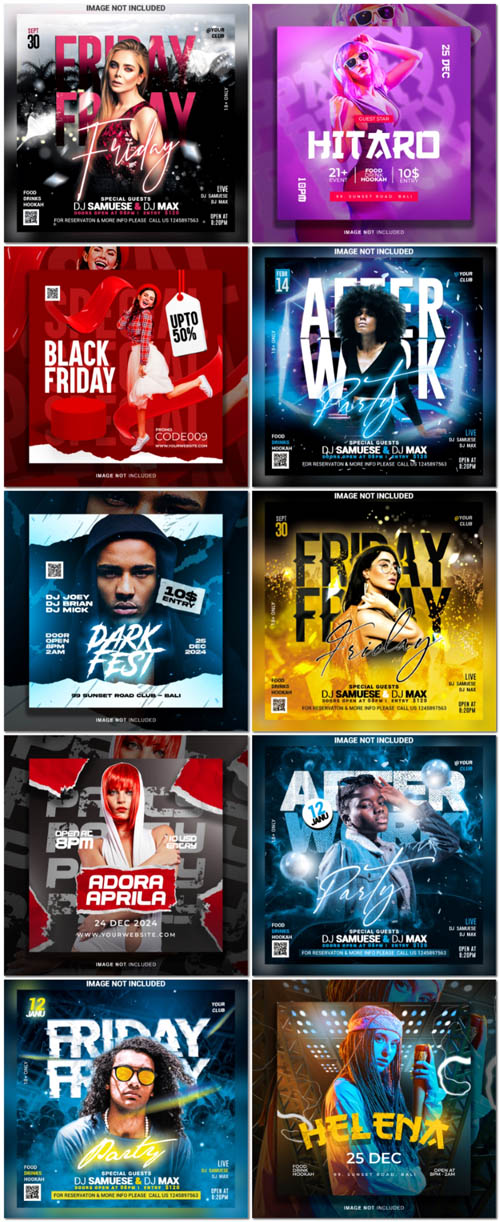 Flyer social media post, psd banner set vol 153 Flyer social media post, psd banner set vol 153