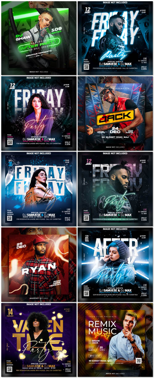 Flyer social media post, psd banner set vol 152 Flyer social media post, psd banner set vol 152