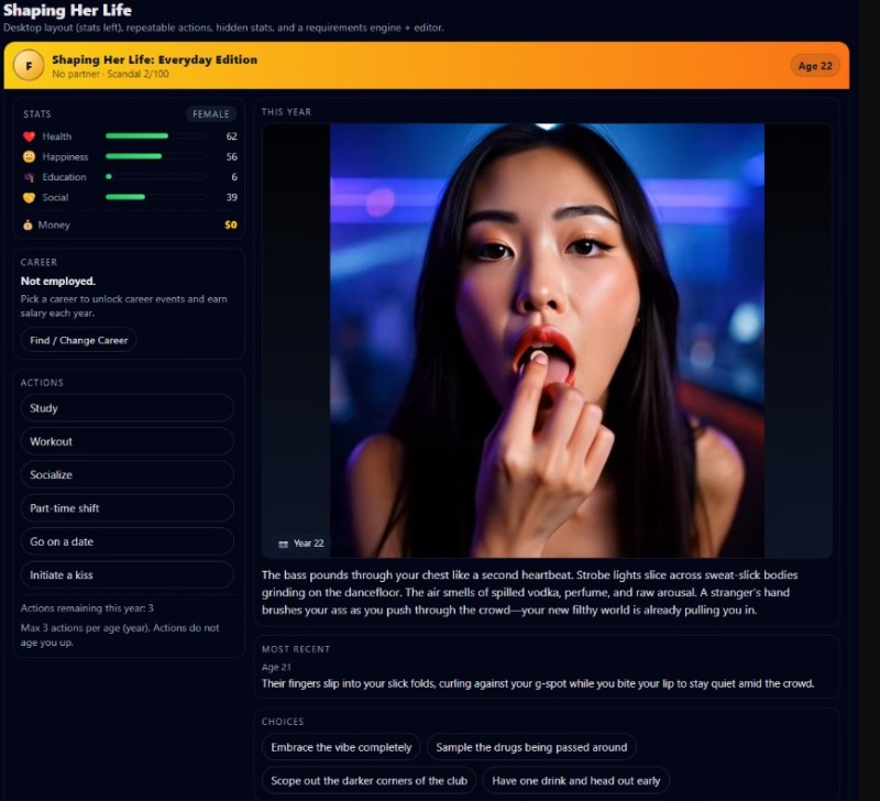 Linc - Shaping Her Life v0.1alpha Adult Game