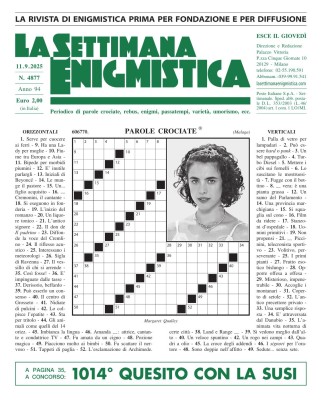 La Settimana Enigmistica N.4877 - 11 Settembre 2025