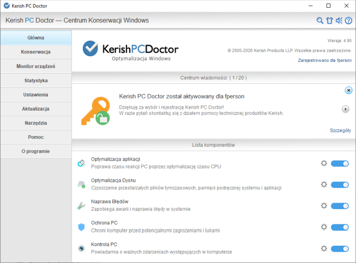 Kerish Doctor 4.95 MULTi-PL - LICENCJA NA ROK ZA DARMO (ODNOWNIOWO)