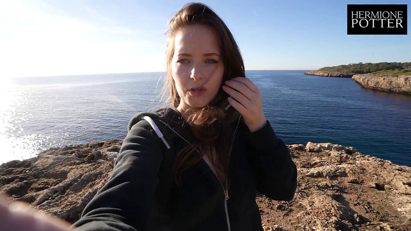 MALLORCA Vlog Part II  Blowjob  HUGE FACIAL On a PUBLIC Beach Hermione Potter (Onlyfans) FullHD 1080p