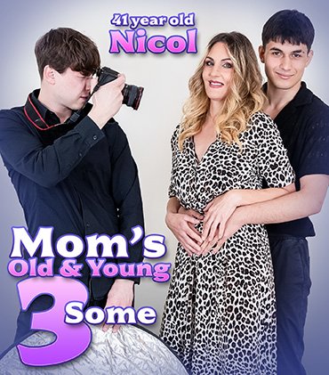 Nicol V. - Two toyboys fucking 41 year old MILF Nicole during a photoshoot and she loves those hard cocks