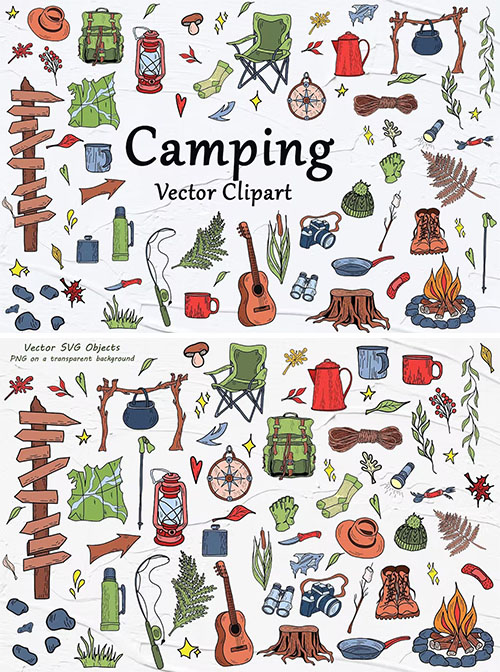 Camping SVG Clipart PNG