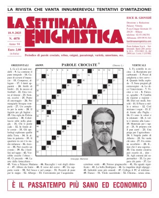 La Settimana Enigmistica N.4878 - 18 Settembre 2025