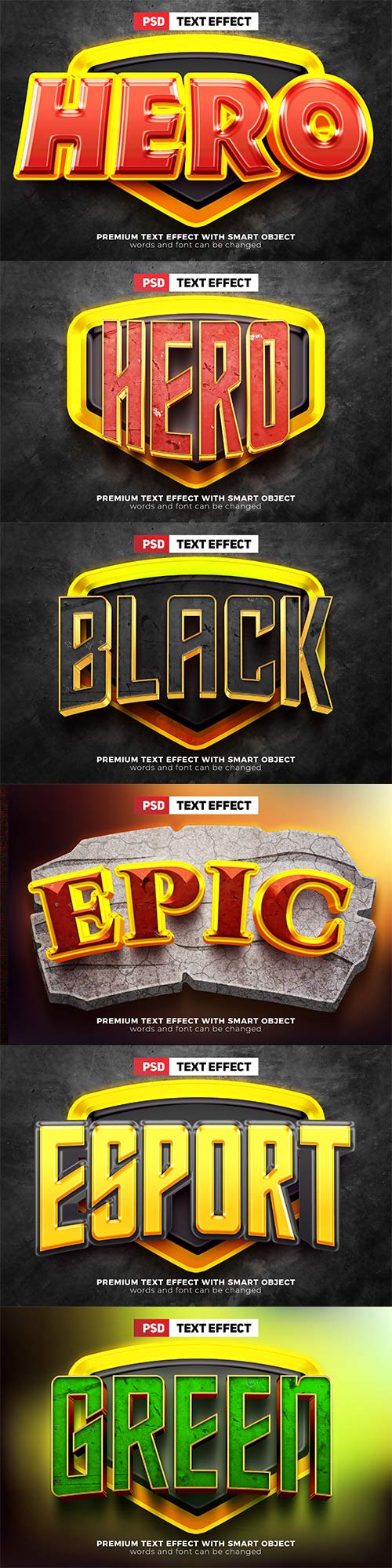 Psd text effect set vol 252 Psd text effect set vol 252