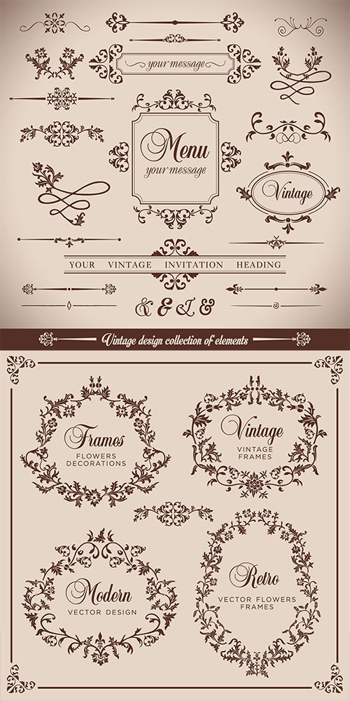 Frames, ornaments, swirls, borders in vector Frames, ornaments, swirls, borders in vector