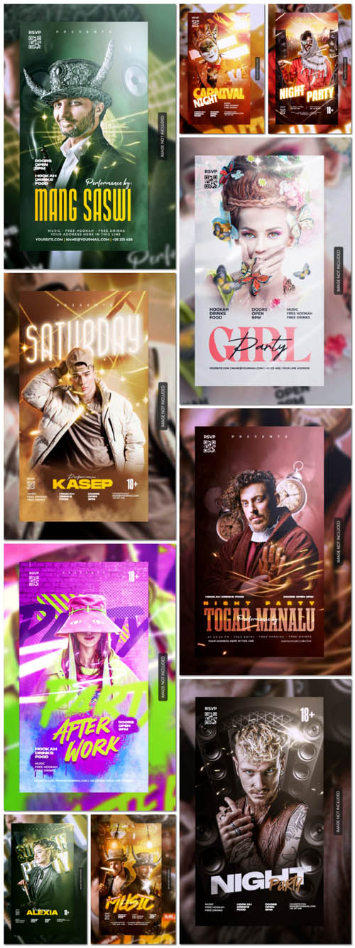 Flyer social media post, psd banner set vol 185 Flyer social media post, psd banner set vol 185