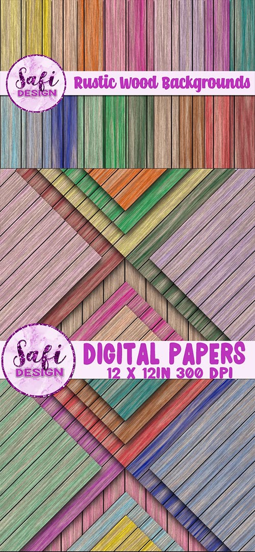 Digital Paper - Rustic Wood Backgrounds Digital Paper - Rustic Wood Backgrounds