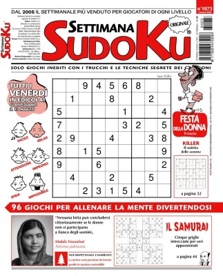 Settimana Sudoku N.1073 - 6 Marzo 2026