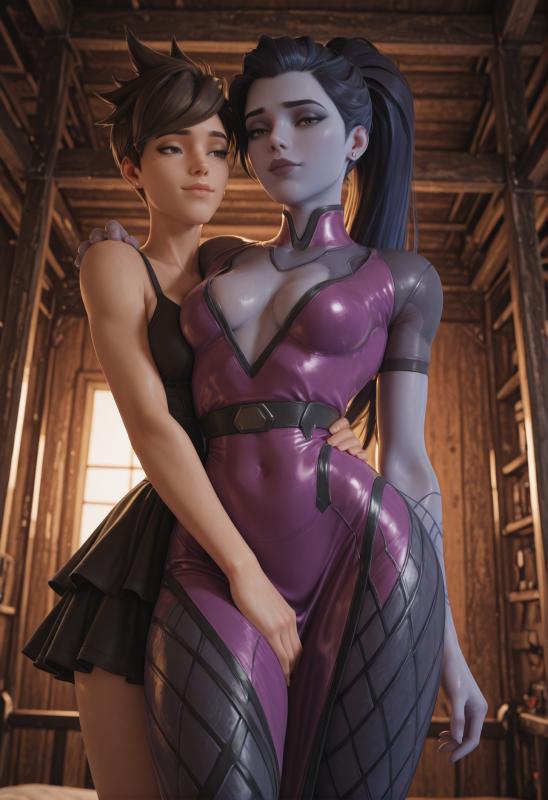 Tracer x Widowmaker - Scarlet_Meow AI Porn