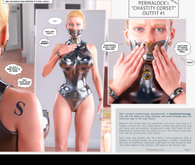 Kinky Dept - Permalocks - Chastity corset 3D Porn Comic