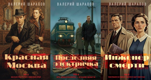 Подмосковные вечера. Детективы о послевоенном уголовном розыске. Валерий Шарапов. 3 книги (2025-2026)