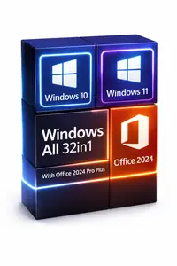Windows 11 25H2 (No TPM Required) & Windows 10 22H2 AIO 32in1 With Office 2024 Pro Plus Preactivated Multilingual March 2026