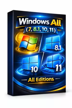 Windows All (7, 8.1, 10, 11) All Editions With Updates AIO 47in1 March 2026 Preactivated