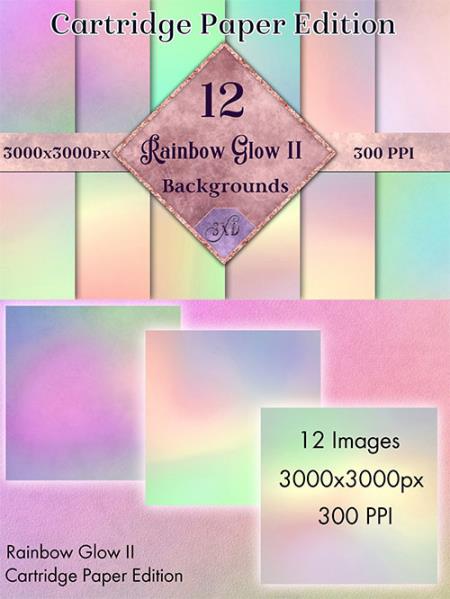Rainbow glowg paper 12 backgrounds