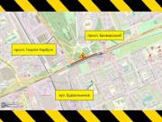 С 31 марта по 15 мая частично будут ограничивать движение транспорта по Броварскому проспекту (схема)