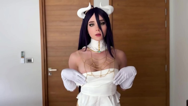 Sweetie Fox - Beautiful Albedo from Overlord Deep Sucks & Hard Fucks POV