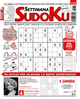 Settimana Sudoku N.1078 - 10 Aprile 2026