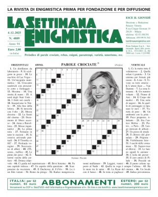 La Settimana Enigmistica N.4889 - 04 Dicembre 2025