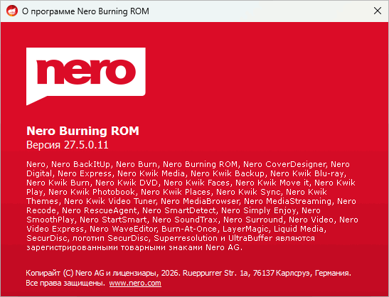 Nero Burning ROM 27.5.0.11