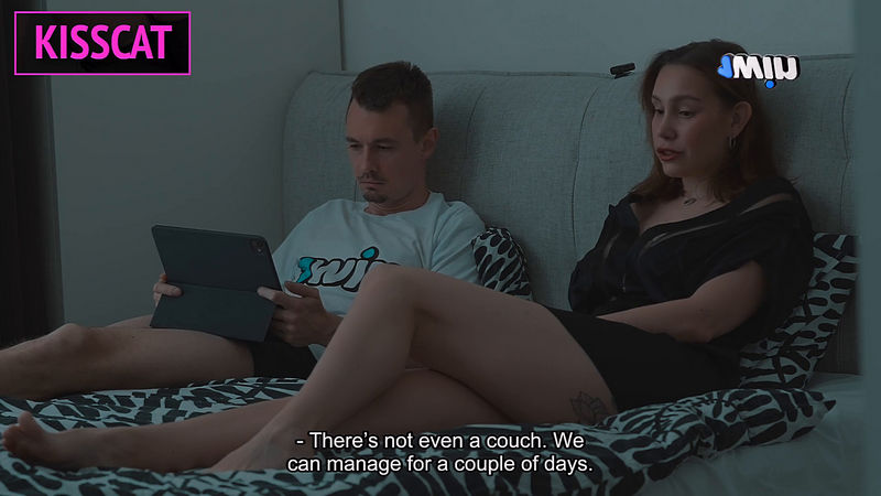 Step Mom And Step Son Watch Porn, Masturbate To Creampie Bliss In Share Bed Hotel Vacation Kisscat (Onlyfans) FullHD 1080p