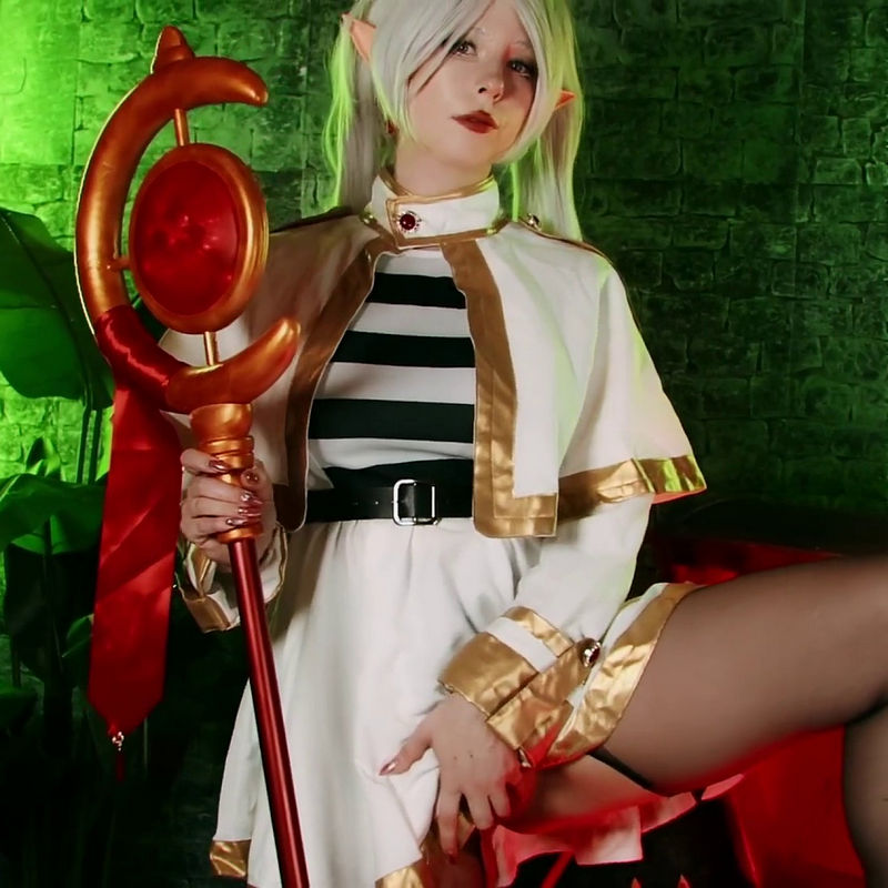 Elf Frieren Pleases a Traveler With Her Feet Creampie, POV  MollyRedWolf MollyRedWolf (Onlyfans) FullHD 1080p