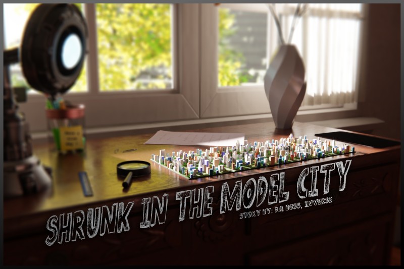 MKRinky - Shrunk in the model city 3D Porn Comic