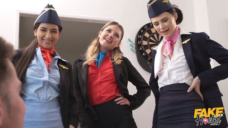Rebecca Volpetti, Jenny Doll, Moona Snake: Horny Air Hostesses Share Massive Cock (FakeHostel.com/FakeHub.com) FullHD 1080p