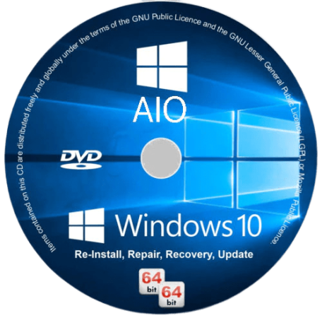 Windows 10 22H2 build 19045.7184 Aio 16in1 Multilingual Preactivated April 2026