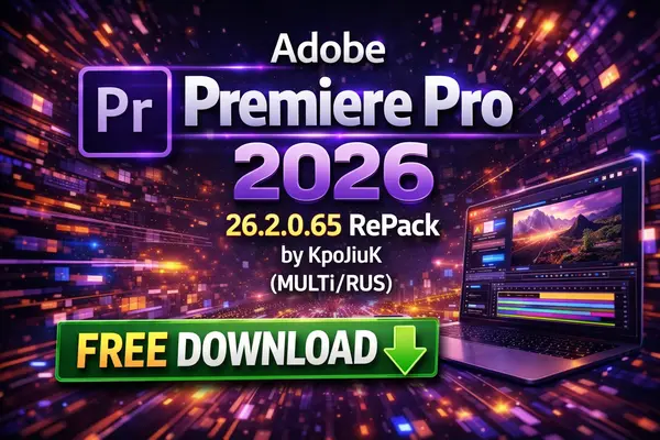 Adobe Premiere Pro 2026 v26.2.0.65 RePack by KpoJIuK (MULTi/RUS)
