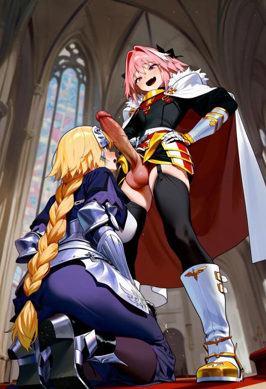 [MOKIIIMOKIII] Jeanne (fate) x Astolfo (fate) [AI Generated] AI Porn