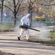 В Киеве продолжаются плановые обработки зеленых и прибрежных зон от клещей