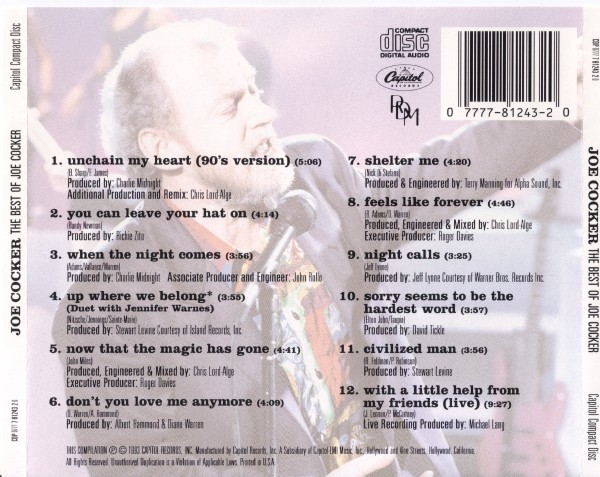 Joe Cocker - The Best Of Joe Cocker (1993) (Lossless + mp3)