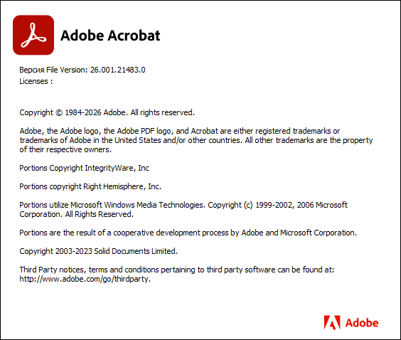 Adobe Acrobat Pro DC 2026.001.21483