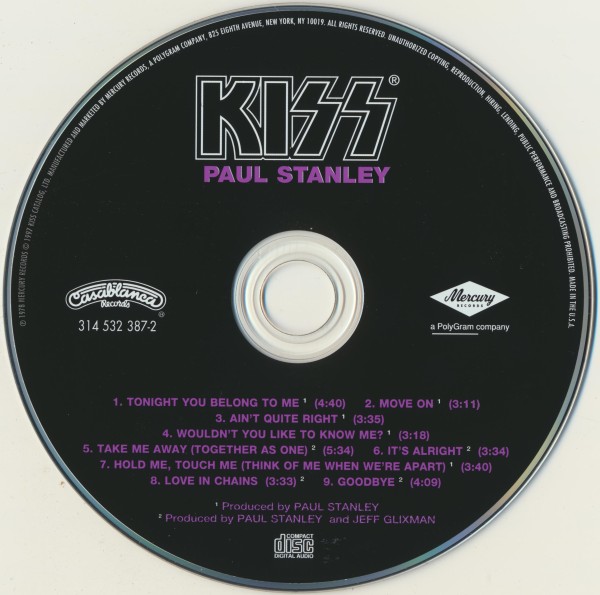 Kiss, Paul Stanley - Paul Stanley To: Ace, Gene & Peter (1978) [1997] (Lossless + mp3)