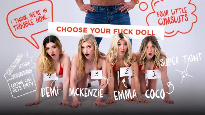 Mckenzie Mae, Emma Rosie, Demi Hawks, Coco Lovelock - Polar Opposites: Four Petite Blondes vs Huge Director - PervCasting [FullHD 1080p]