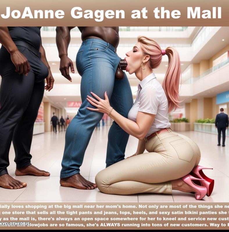 SexyClothedBJs - JoAnne Gagen Gaggin' at the Mall Part 1 AI Porn