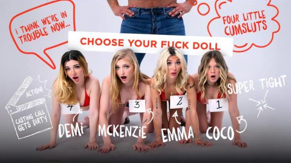 Mckenzie Mae, Emma Rosie, Demi Hawks, Coco Lovelock - Polar Opposites: Four Petite Blondes vs Huge Director - PervCasting [FullHD 1080p]