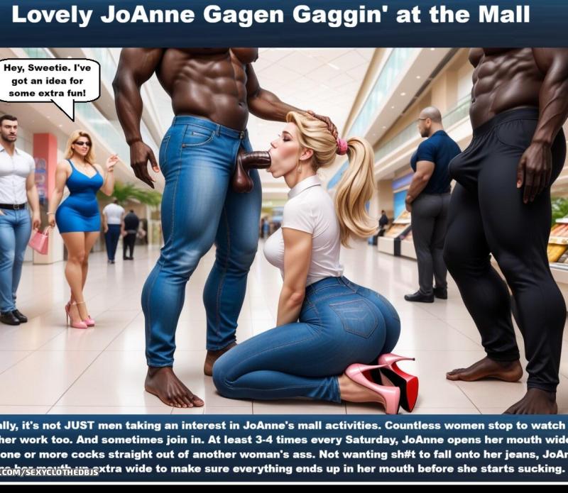 SexyClothedBJs - JoAnne Gagen Gaggin' at the Mall Part 3 AI Porn