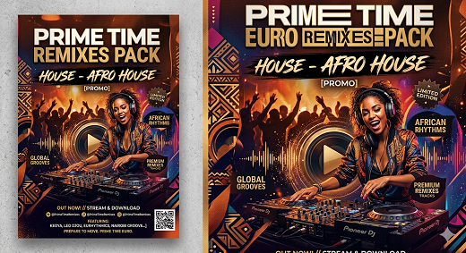 Prime Time Euro Remixes Pack: House & Afro House [PROMO] — DJ Weapons 2026 (FLAC / 320)
