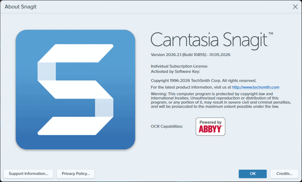 SnagIt 2026.2.1 Build 10855