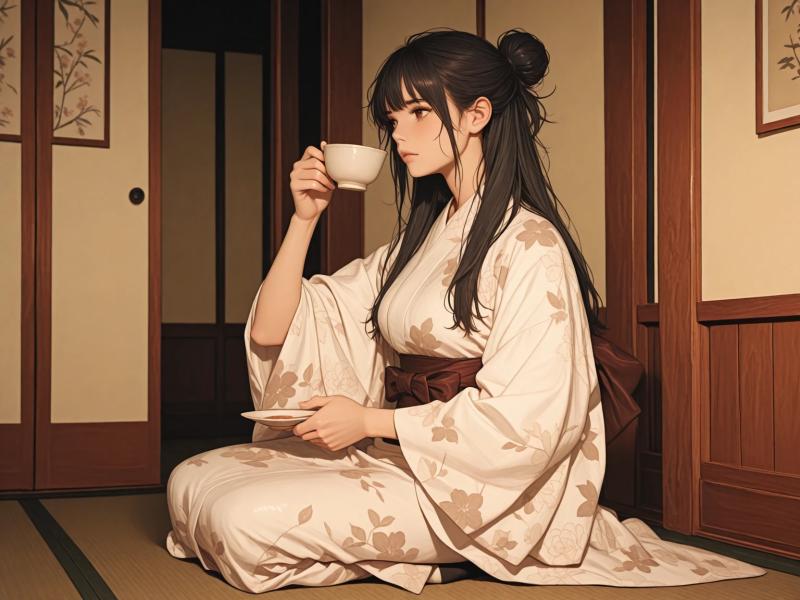 TrashGer - Dark long hair japanise room